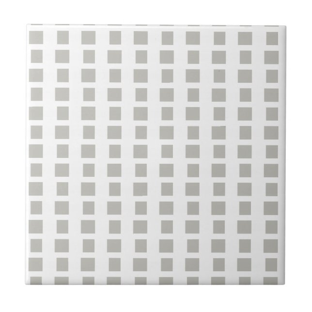 Azulejo De Cerâmica Ceramic Tile Grey & White Stripe Square (Frente)