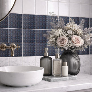 Azulejo De Cerâmica Ceramic Tile, “Inky Imprints”