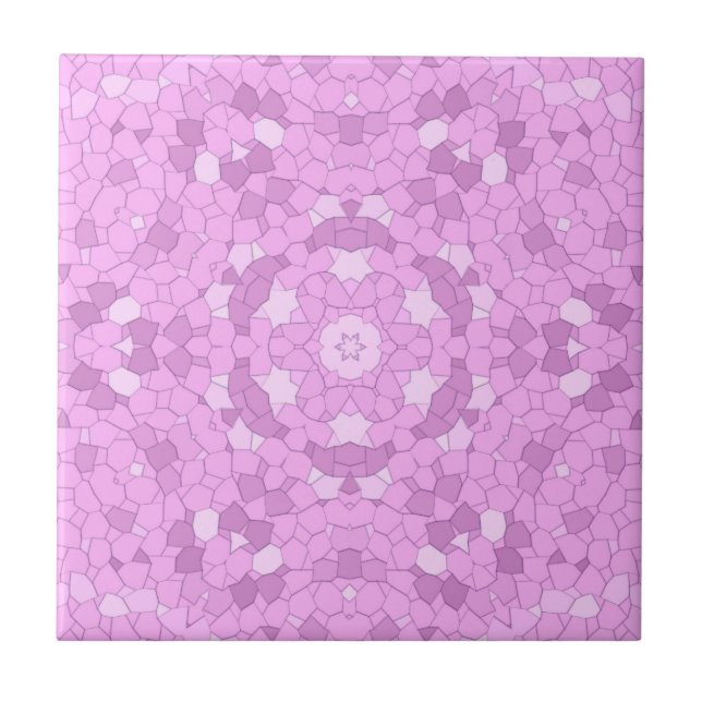 Azulejo De Cerâmica Ceramic Tile pink mosaic (Frente)