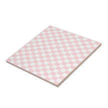 Ceramic Tile Pink & White Square