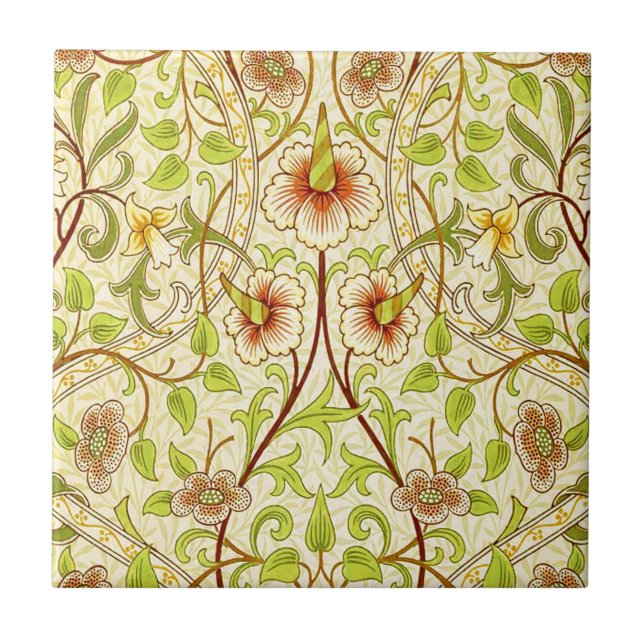 Azulejo De Cerâmica Cerâmica abstrata do Daffodil (Frente)