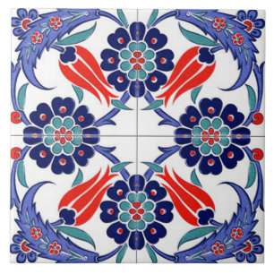 Azulejo De Cerâmica Cerâmica de Tulipa Otomana Vintage