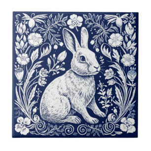 Azulejo De Cerâmica Cerâmica Rustic Briar Rabbit
