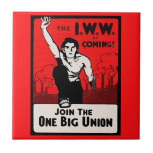 Azulejo De Cerâmica cerca de 1905 IWW está vindo