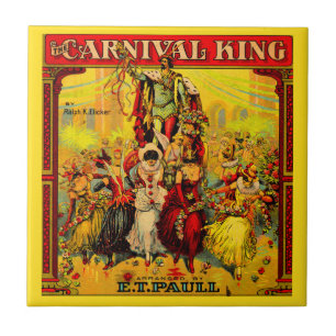 Azulejo De Cerâmica cerca de 1915 partituras O Rei do Carnaval