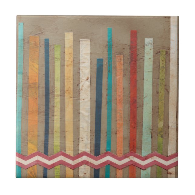 Azulejo De Cerâmica Cercas de papel II para cima (Frente)