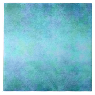 Azulejo De Cerâmica Cerceta azul, roxa, Aqua, e aguarela violeta