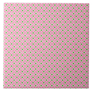Azulejo De Cerâmica Cerceta do rosa quente do divertimento e teste