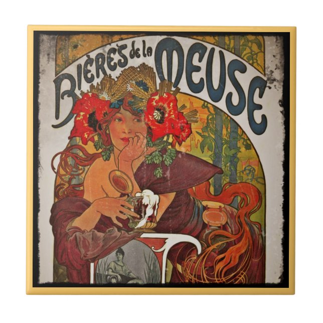 Azulejo De Cerâmica Cerveja da Refeição (Frente)