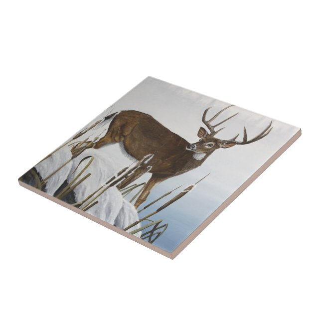 Azulejo De Cerâmica Cervos de Whitetail (Lateral)