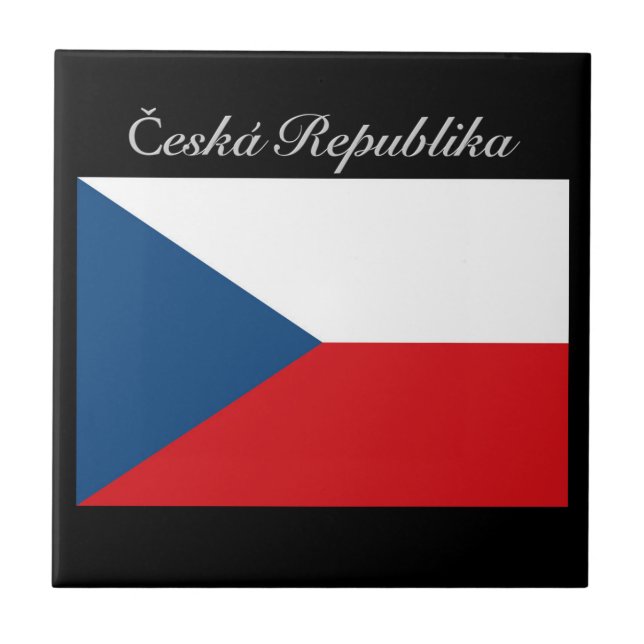 Azulejo De Cerâmica Česká republika vlajka (Frente)