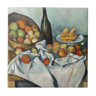 Azulejo De Cerâmica Cesta de Maçãs de Vida Continuas Cezanne Pintura