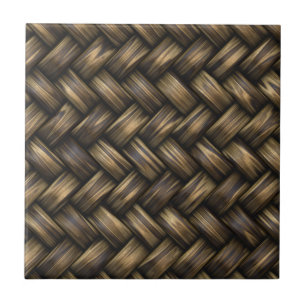 Azulejo De Cerâmica Cesta tecida do teste padrão do Rattan Weave de