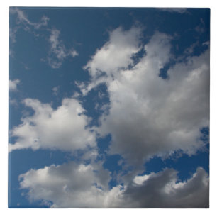 AZULEJO DE CERÂMICA CÉU AZUL COM NUVENS
