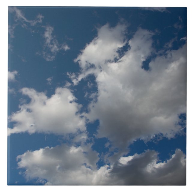 AZULEJO DE CERÂMICA  CÉU AZUL COM NUVENS (Frente)