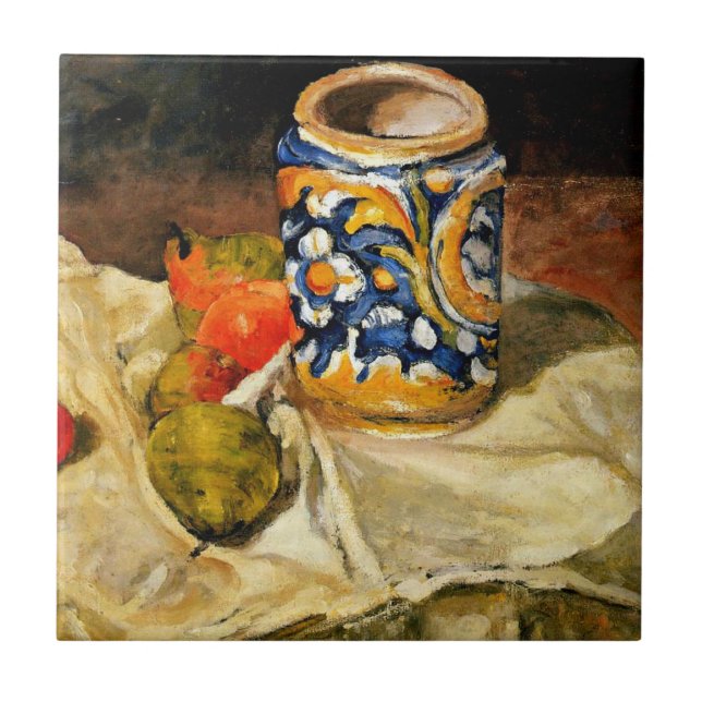 Azulejo De Cerâmica Cezanne: A vida do ternware italiano Jar (Frente)