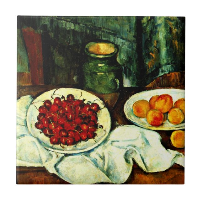Azulejo De Cerâmica Cezanne - Cerejas (Frente)
