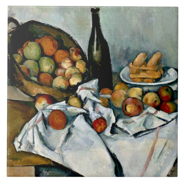 Azulejo De Cerâmica Cezanne - Cesta de Maçãs (Frente)
