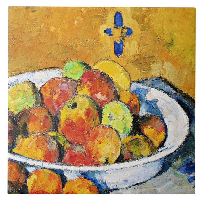 Azulejo De Cerâmica Cezanne - The Plate of Apples (Frente)