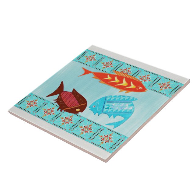 Azulejo De Cerâmica Chá Native American River Folk BATHROOM DECOR (Lateral)