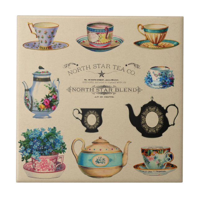 Azulejo De Cerâmica Chá Torna Tudo Melhor (Frente)