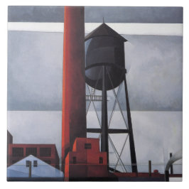 Azulejo De Cerâmica Chaminés e Torre de Água (por Charles Demuth)