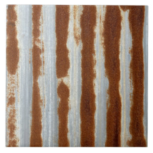 Azulejo De Cerâmica Chapa de Ferro Industrial Ondulada Enferrujada