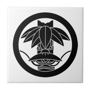 Azulejo De Cerâmica Chapéu de bambu e junco em círculo