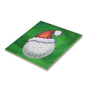Azulejo De Cerâmica Chapéus de Natal de Golfe