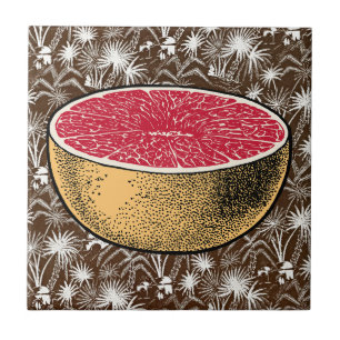 Azulejo De Cerâmica Charme Tropical Retroativa - Arte de Vintagem de T