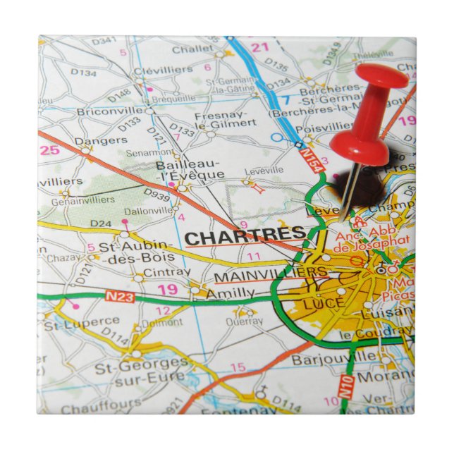 Azulejo De Cerâmica Chartres, France (Frente)