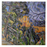 Azulejo De Cerâmica Chateau Noir by Paul Cezanne<br><div class="desc">Chateau Noir,  famous painting by Paul Cezanne,  1904.</div>