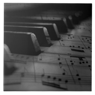 Azulejo De Cerâmica Chaves de Piano de Música