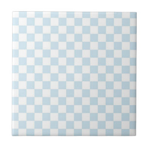 Azulejo De Cerâmica Checkerboard azul e branco da pasta