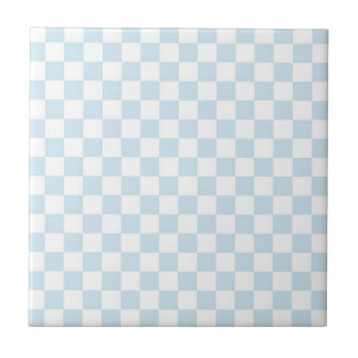 Azulejo De Cerâmica Checkerboard azul e branco da pasta