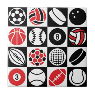 Azulejo De Cerâmica Checkerboard desportivo