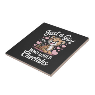 Azulejo De Cerâmica Cheetah Funny Quote