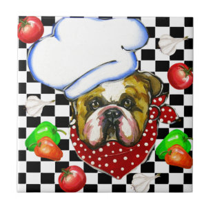 Azulejo De Cerâmica Chef Bulldogue