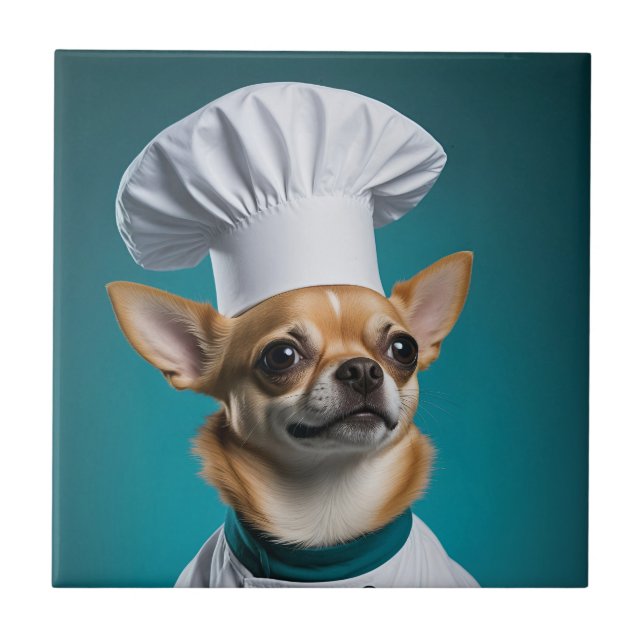 Azulejo De Cerâmica Chef Chihuahua (Frente)