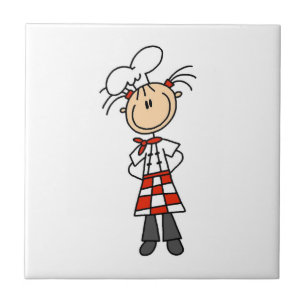 Azulejo De Cerâmica Chef Feminino