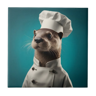 Azulejo De Cerâmica Chef Otter