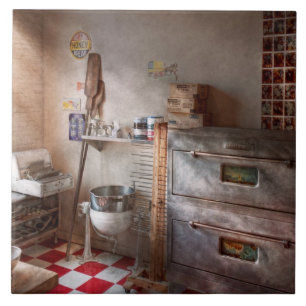 Azulejo De Cerâmica Chef - Padeiro - O forno de pão