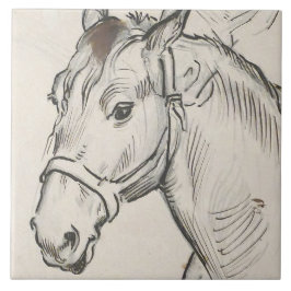 Azulejo De Cerâmica Chefe de Cavalo (por Alfred Dehodencq)
