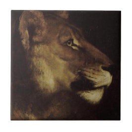 Azulejo De Cerâmica Chefe de Leão (Animal Selvagem)