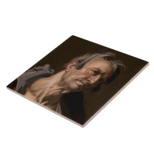 Azulejo De Cerâmica Chefe de um Velho de Abraham Bloemaert