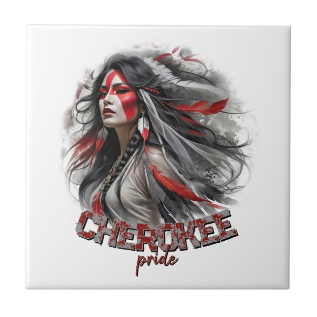 Azulejo De Cerâmica Cherokee Pride (Frente)