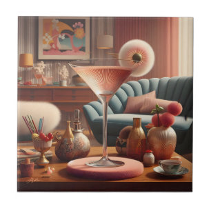 Azulejo De Cerâmica Cherry Blossom Martini