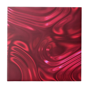 Azulejo De Cerâmica Cherry Crimson Red Swirl