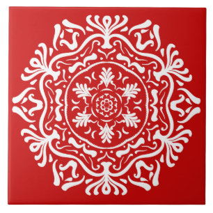 Azulejo De Cerâmica Cherry Mandala