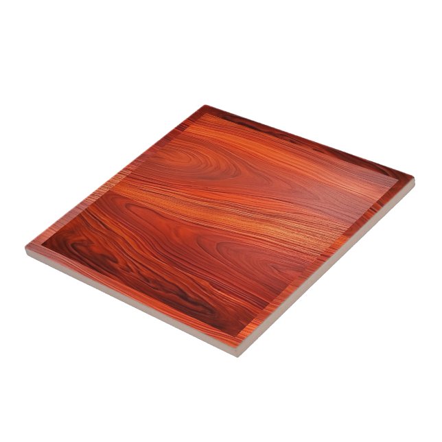 Azulejo De Cerâmica Cherry wood texture custom monoram. (Lateral)